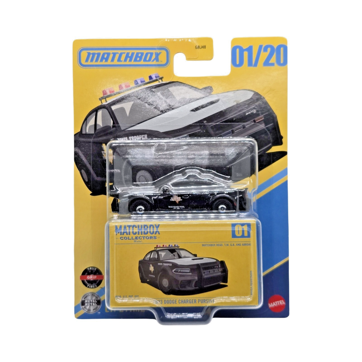 2026 Matchbox 2023 Dodge Charger Pursuit #1 Black STATE TROOPER