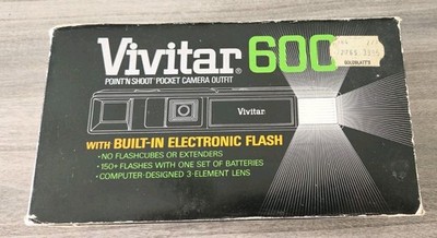 VIVITAR 600 POINT & SHOOT 110 FILM POCKET CAMERA Outfit  W/  STRAP & MANUAL