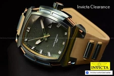 NEW Invicta Men's S1 Rally 53mm Quartz Green Khaki Tone Silicone SS Watch