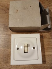 Vintage cream bakelite light switch 