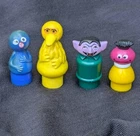 Vintage 70s FP Little People Sesame Street Grover Big Bird Count Franklin Lot D7