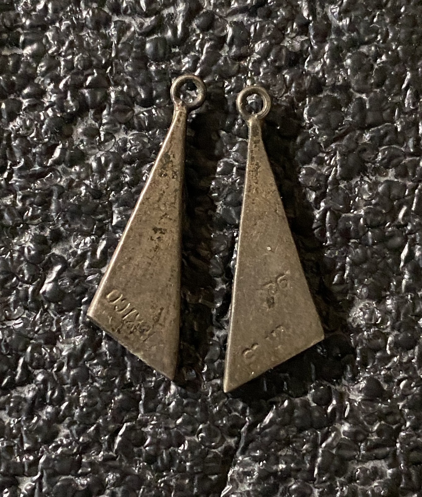 Turquoise & stone triangular earrings. Made in Me… - image 2