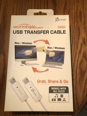 J5 Create Wormhole Switch USB Transfer Cable JUC400 - Grab, Share & Go!