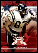 2002 Leaf Rookies & Stars Josh Norman TE Rookie San Diego Chargers #178