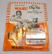 Vintage Whal 1032 DeLuxe Clip Pet Small Animal Poodle Clipper Blade Set 5/8" NEW