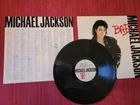 Vintage Michael Jackson Bad (Vinyl) 12" Album 1987 Release
