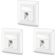 3x CAT 6a Keystone Netzwerkdose RJ45 STP Schi...