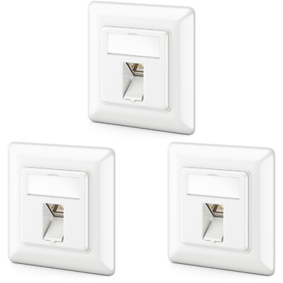 3x CAT 6a Keystone Netzwerkdose RJ45 STP Schirmung Datendose mit Keystone Modul