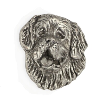 St. Bernard, Saint Bernard, Alpine Mastiff, Bernhardiner  - Silver-plated dog br
