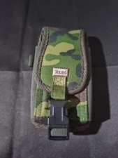 Camo Rugged Metal Clip Case fits Samsung CAT S61 with a cover on