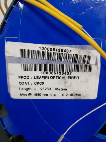 CORNING OPTICAL FIBER CPC6 Coat LEAF R 10000543437 25KM 25260 meters spool - Afbeelding 2 van 5
