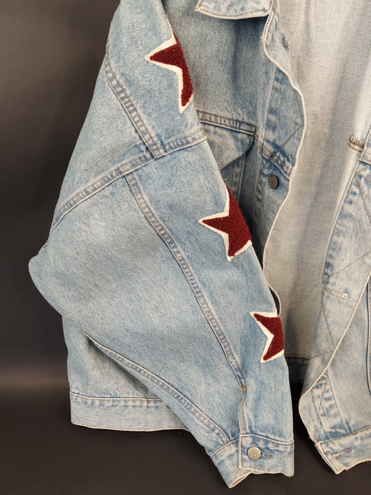 Vintage Et Vous Robot Patch Oversized Denim Jacket Rare FRANCE image 5