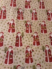 Fabric Woodland Santa Claus 84 L X 43 W Multicolor
