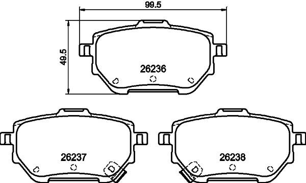 Hella Pagid 8DB 355 040-711 Bremsbelagsatz, Scheibenbremse FüR Toyota-image