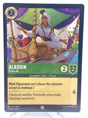 Disney Lorcana TCG Aladdin Prince Ali 69/204 | eBay
