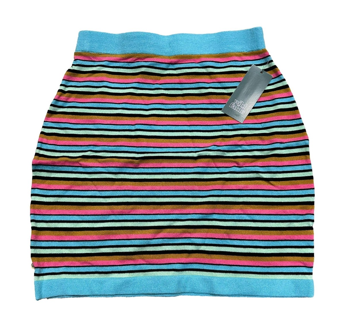 【threetimes】24FW Judy mini skirt Women's Jacquard Sweater Bodycon Mini Skirt Wild Fable