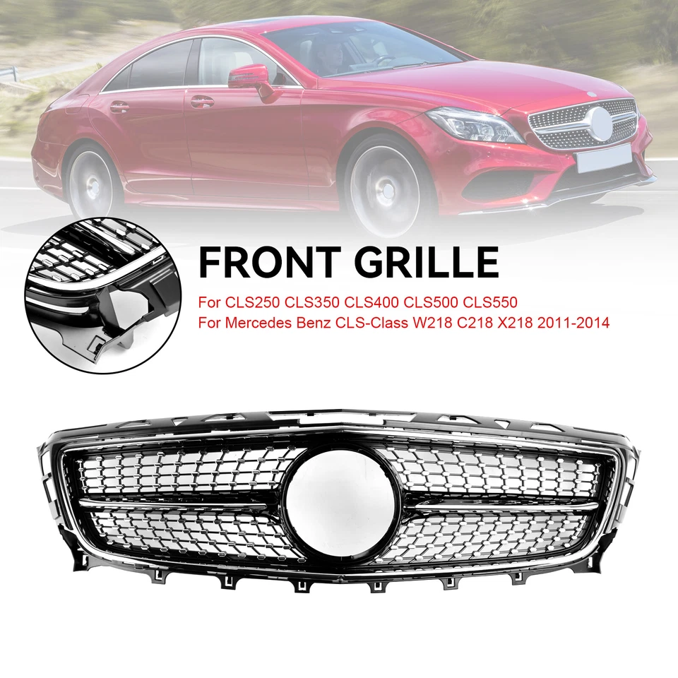 🚀Front Grill Grille Fits Mercedes-Benz W218 CLS-Class ClS350/500/550 2011-2014 - Изображение 4 из 4