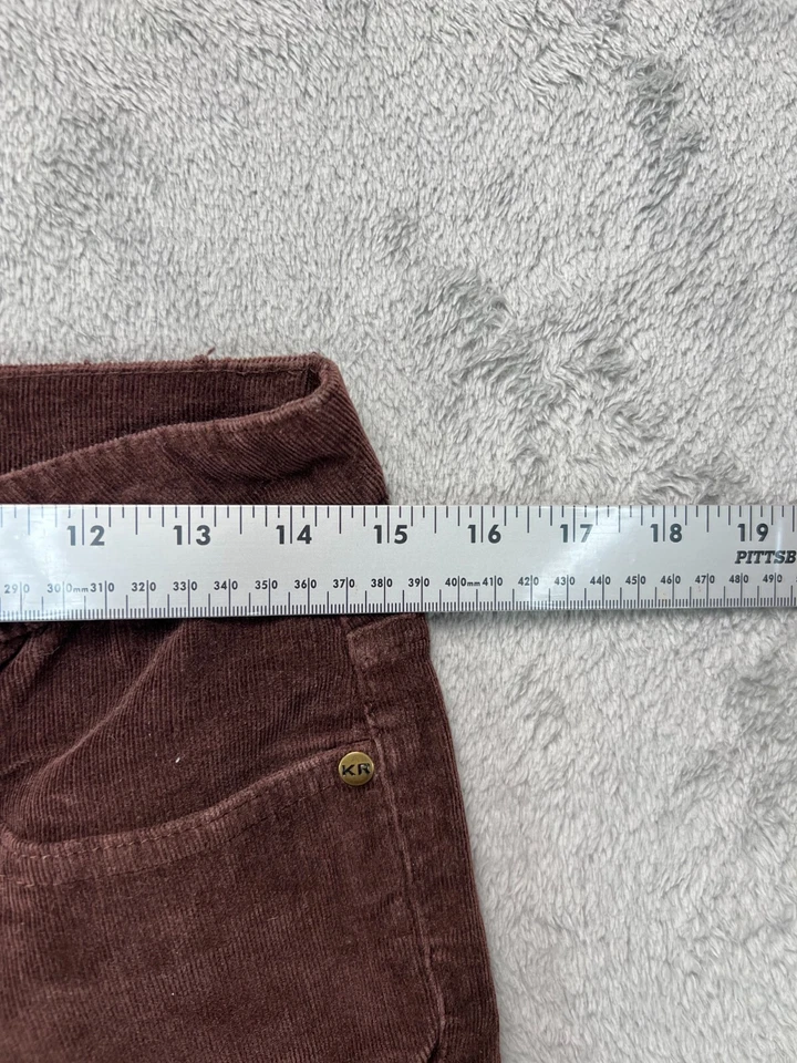 Pantalones de mezclilla Kim Rogers Petite de pana para mujer 8P marrón tiro medio rectos damas Foto 3 de 4