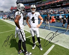 Derek Carr Davante Adams Signed 8x10 Autoraphed Photo Las Vegas Raiders reprint