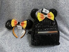 Mini Mochila y Orejas Loungefly Parques Disney Exclusivo Caramelo Maíz Halloween