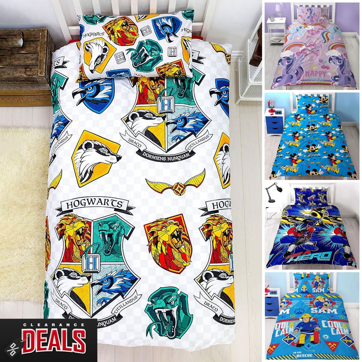 Kids Character Duvet Quilt Cover Ultra Soft Boys Girls Single Bedding Sets - Main Image