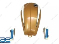 FüR FüR Triumph T120 Gold & Weiß Farbe Stahl Treibstoff Benzin Tank Mit