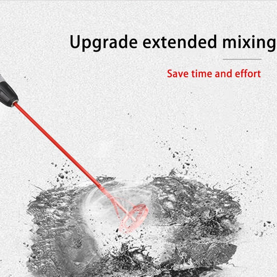 Hexagon Shaft Plaster Paint Mixer Attachment Electric Drill Mixing