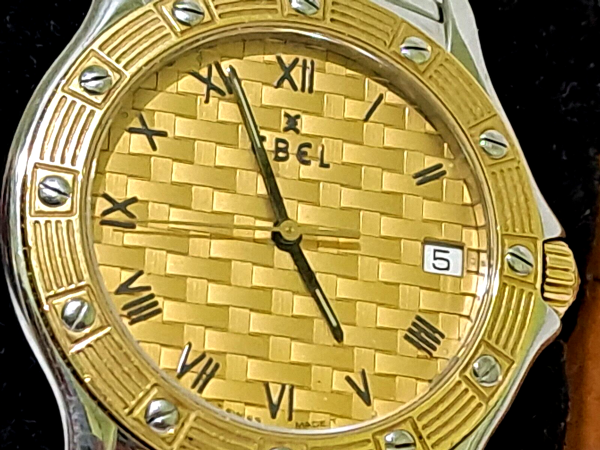 AUTHE EBEL DRESS WAVE E6187942 STAINLESS STEEL SOLID 18K GOLD