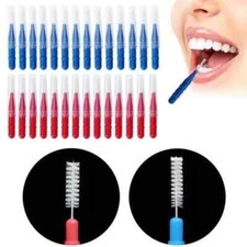 50Pcs Dental Orthodontic Oral Floss Interdental Brush Toothpick Teeth Cleaning