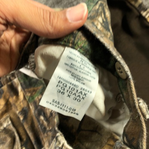 Wrangler Pro Gear Camo Pants Men 36x30 Realtree Camouflage Brush Guard Hunting - Picture 4 of 13