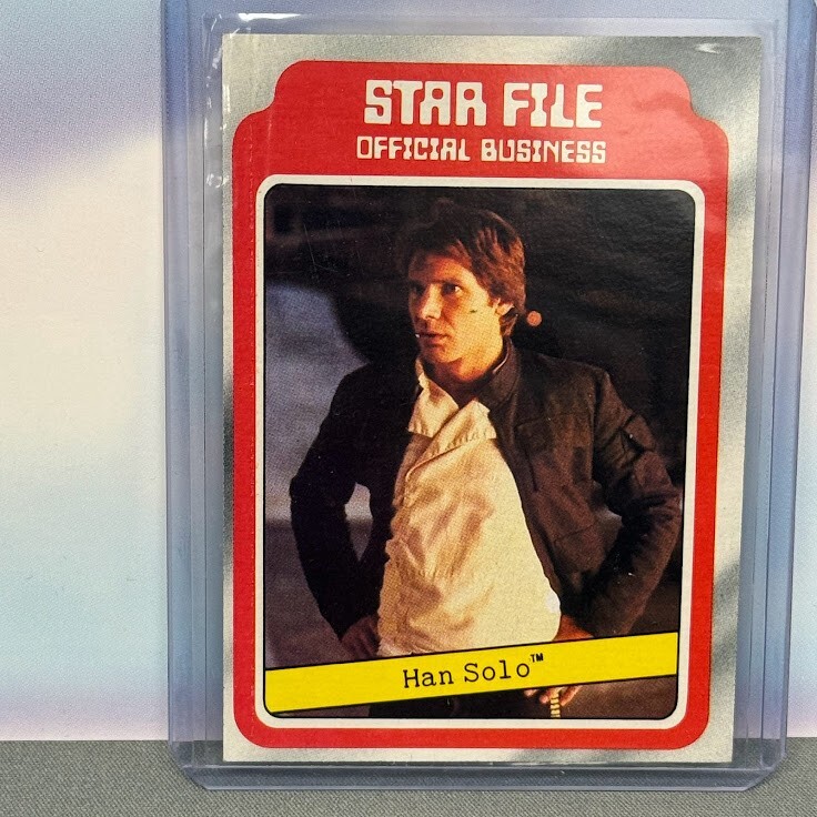 1980 Topps STAR WARS Empire Strikes Back Star File: Han Solo #4 V3