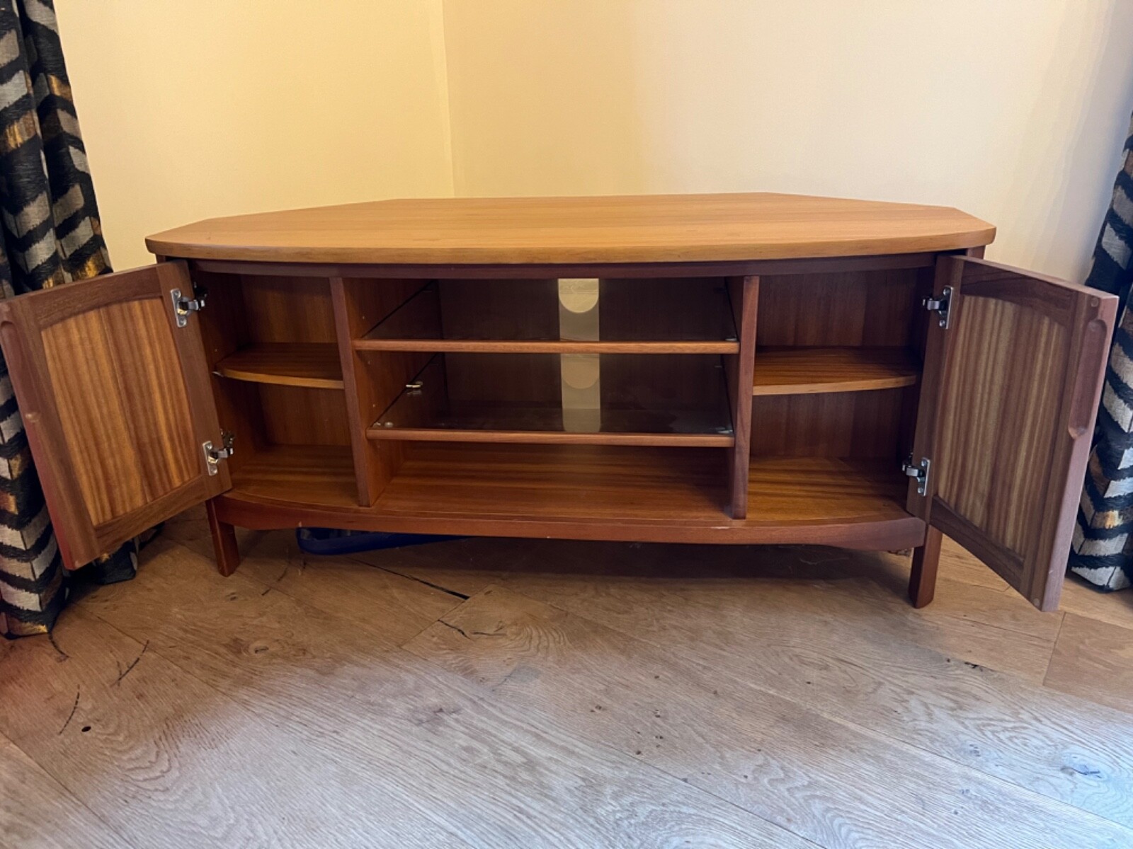 Nathan Teak corner TV unit eBay