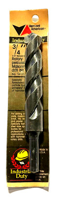 Vermont American 3/4'' Masonry Drill Bit Carbide Tipped Rotary Percussion Bit USA