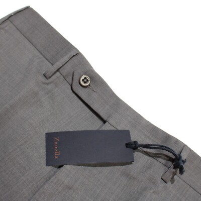 Zanella NWD Curtis Wool Blend Flat Front Dress Pants Size 32 US In Gray