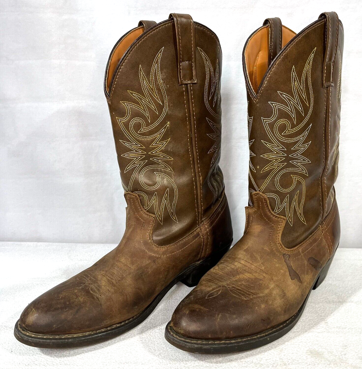 Laredo Leather Cowboy Boots Men\'s Size 9.5D s-l400.jpg main image 2