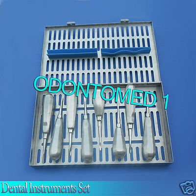 Dental Elevator Human and Veterinary Set with Sterilisation Tray Various DN-529