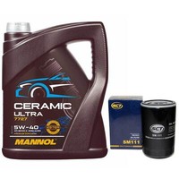 MotoröL Set 5W-40 Mannol 5 Liter + ÖLfilter FüR Audi BMW Seat Skoda VW Golf IV