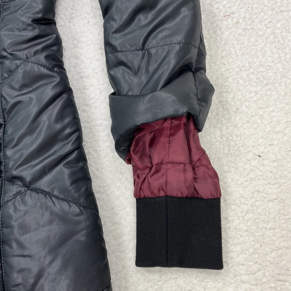 Arctix Parka Mujer Pequeña Negra Cremallera Completa Imitación Piel Capucha Puffer Invierno Chaqueta Abrigo Foto 4 de 4