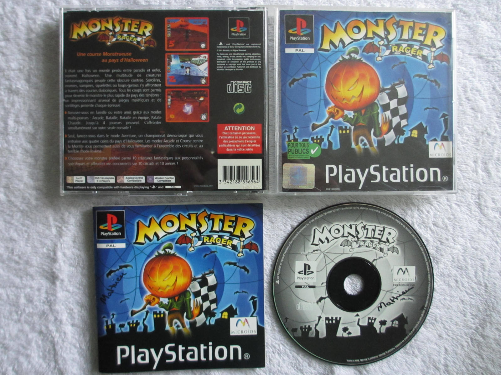 JEU PLAYSTATION 1 PS1 COMPLET EN BOITE AVEC NOTICE - MONSTER RACER
