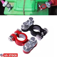 1Pair Positive Negative Car Battery Cable Terminals Top Post Connectors Clamp