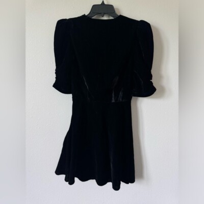 New Rhode- Leanna Dress- Black Velvet Small | eBay