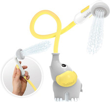 Baby Bath Shower Head - Elephant Water Pump with Trunk Spout Rinser - Control Wa