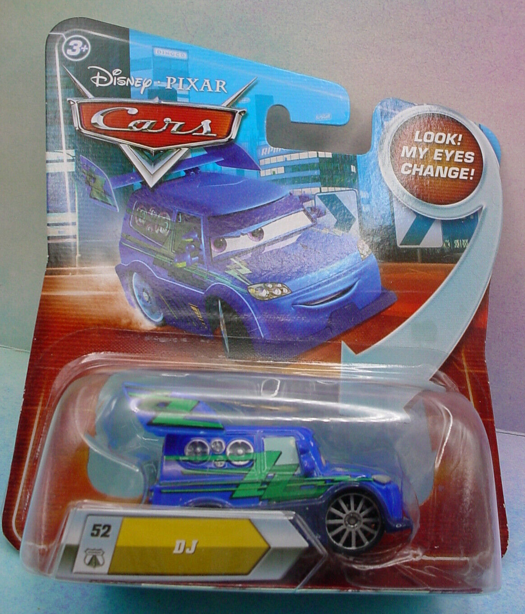 2010 Disney PIXAR Cars LOOK! Eyes Change DJ #52 - blue Reko-do