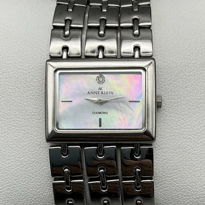 Anne Klein Womens Watch 25mm Silver Tone MOP Diamond 10/9961  display picture 3