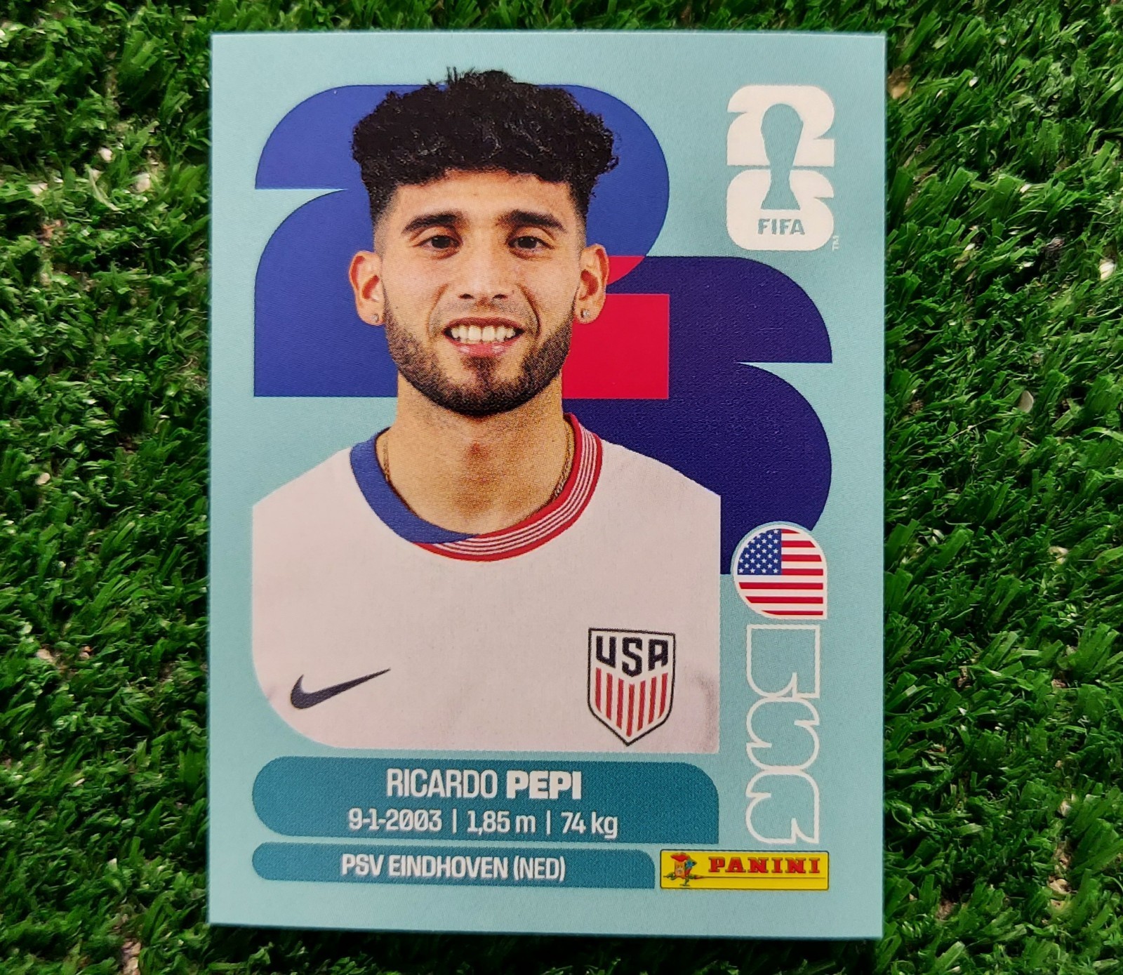 FIGURINA CALCIATORI PANINI USA 2026 WC USA USA18 PEPI WORLD ALBUM ⚽️