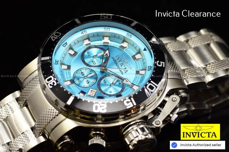 Invicta Herren COALITION FORCES BLAU Chronograph Zifferblatt silberfarben SS Uhr 52 mm - Bild 4 von 4