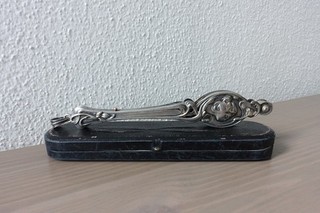 Antike Lorgnette Jugendstil 800 Silber Lorgnon Brille Frauenkopf mit Etui