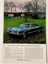 1966 Buick Electra 225 4 Door Coupe Print Ad Super Turbine Transmission