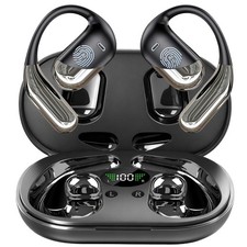 AI Translation Earbuds Real Time 144 Language Translator Headphones, black
