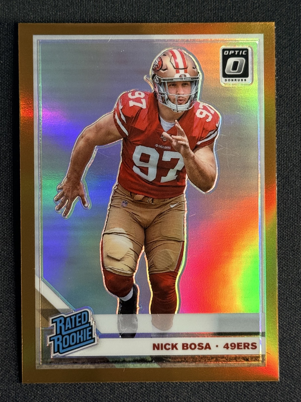 Nick Bosa ROOKIE - 2019 Panini Donruss Optic Rated Rookie #168 Bronze Prizm (RC)